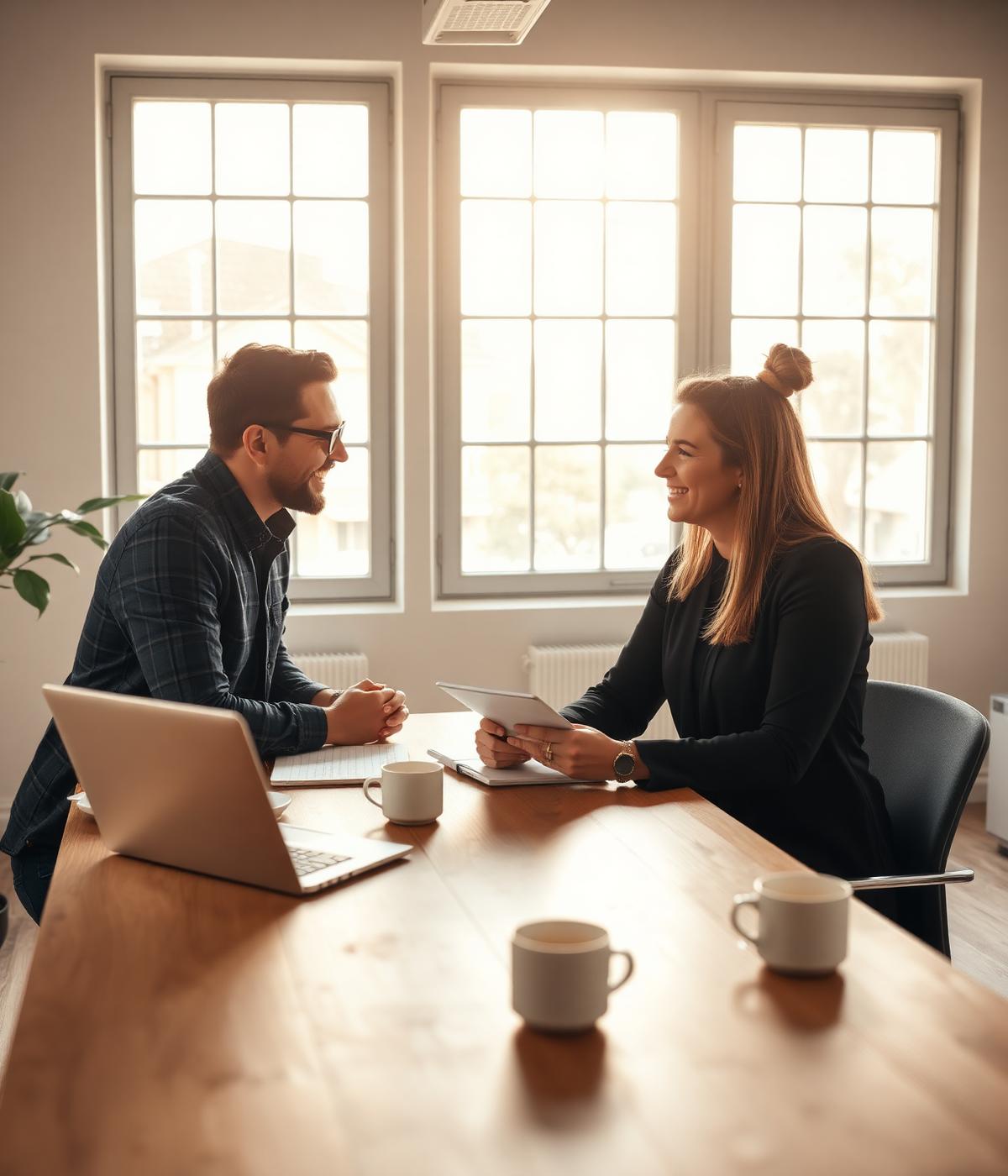 Honeyblender team in a strategy session with a small business owner